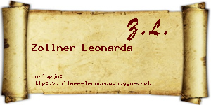Zollner Leonarda névjegykártya